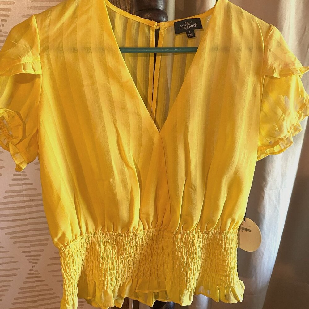 Milk & Honey Yellow Crop Top